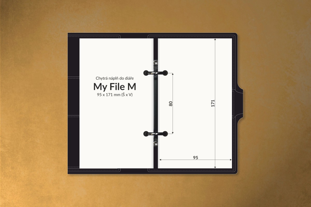 Vnitřní rozměry diáře MyFile M